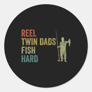 Sticker Rond Twin Papa Fishing