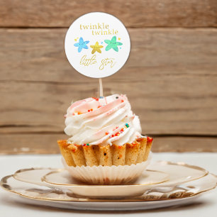 Sticker Rond Twinkle Twinkle Little Star Baby shower Enveloppe