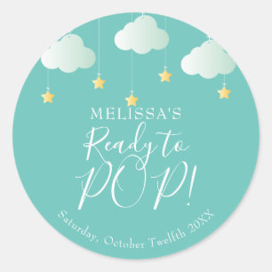 Sticker Rond Twinkle Twinkle Prêt à éclater Baby Shower