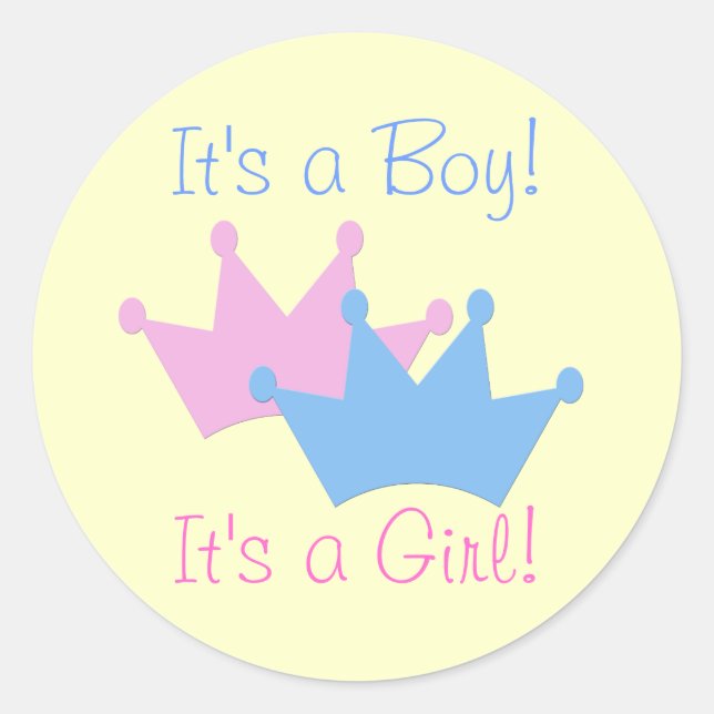 Sticker Rond Twins Boy and Girl ! (Devant)