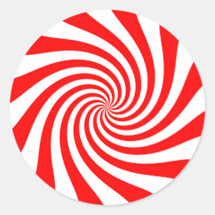 Sticker Rond Twirl de menthe poivrée