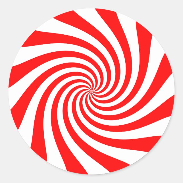 Sticker Rond Twirl de menthe poivrée (Devant)