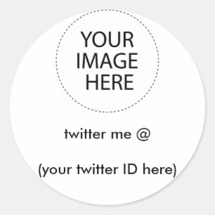 Sticker Rond twitter me @ (votre identifiant Twitter ici) Le MU
