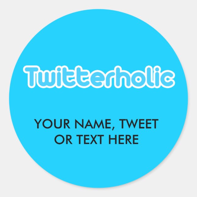 Sticker Rond Twitterholic (Devant)