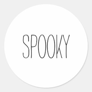 Sticker Rond Typographie manuscrite éffrayante mignonne Hallowe