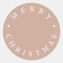 Typographie moderne simple Joyeux Beige de Noël