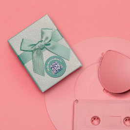 Sticker Rond Typographie rétro Entreprise Médias sociaux Code Q