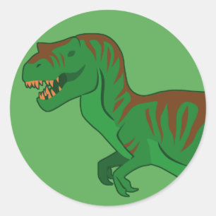 Sticker Rond Tyrannosaurus (face)