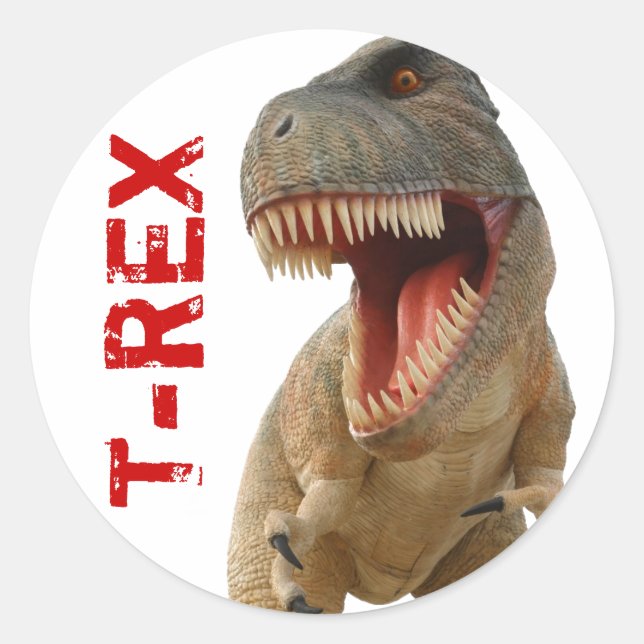 Sticker Rond Tyrannosaurus Rex (Devant)