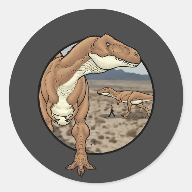Sticker Rond Tyrannosaurus rex #2 (Devant)
