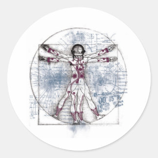 Sticker Rond U.V MAN (Homme Vitruvien Universel)