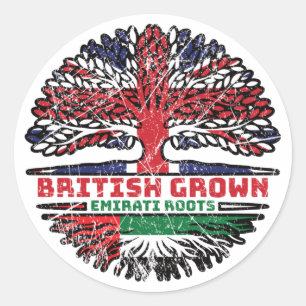 Sticker Rond UAE Emirati Uk United Kingdom