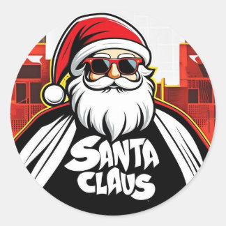 Sticker Rond Ubran Père Noël 6