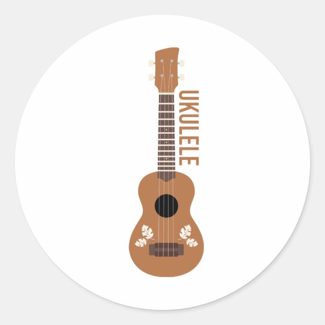 Sticker Rond Ukulele (Devant)