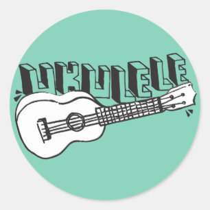 Sticker Rond Ukulele