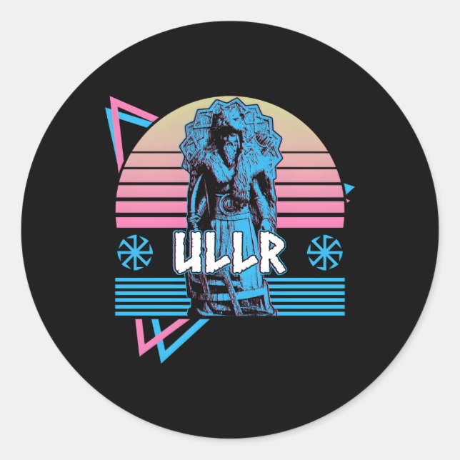 Sticker Rond Ullr Norse Dieu Asgard Norse Mythologie (Devant)