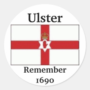 Sticker Rond Ulster diminuent, Ulster, Remember1690