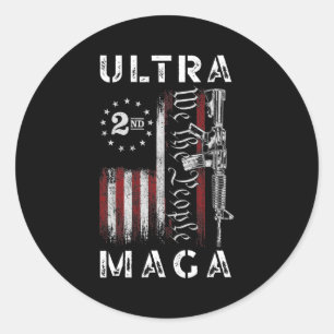 Sticker Rond Ultra MAGA We The People AR 15 2e Amendement 1776