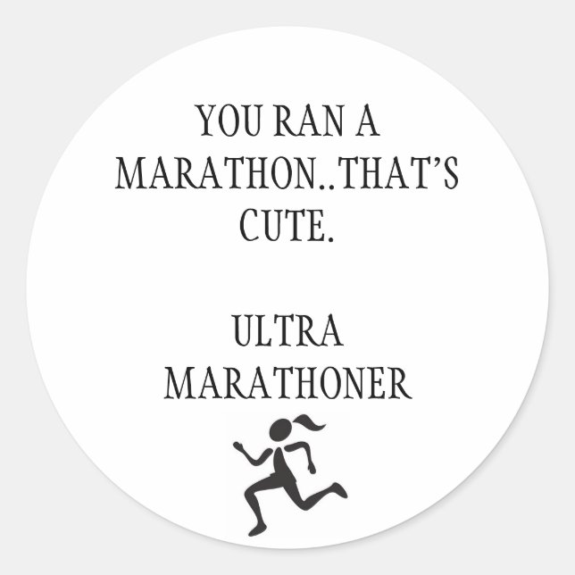 Sticker Rond Ultra Marathon (Devant)