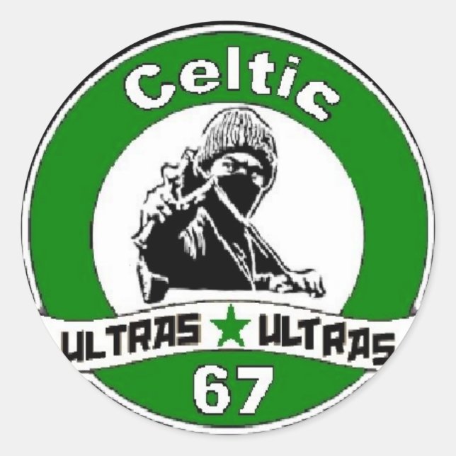 STICKER ROND ULTRAS CELTIQUES. (Devant)
