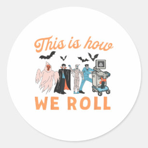 Sticker Rond Ultrasound Tech Ghosts Vascular Tech Sonographe H