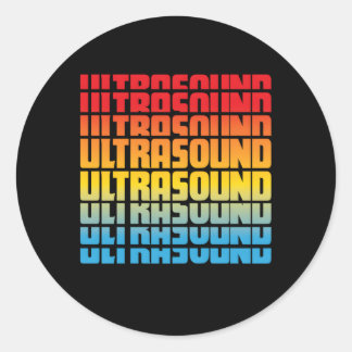 Sticker Rond Ultrasound Tech Sonographe Radiologie Sonographie