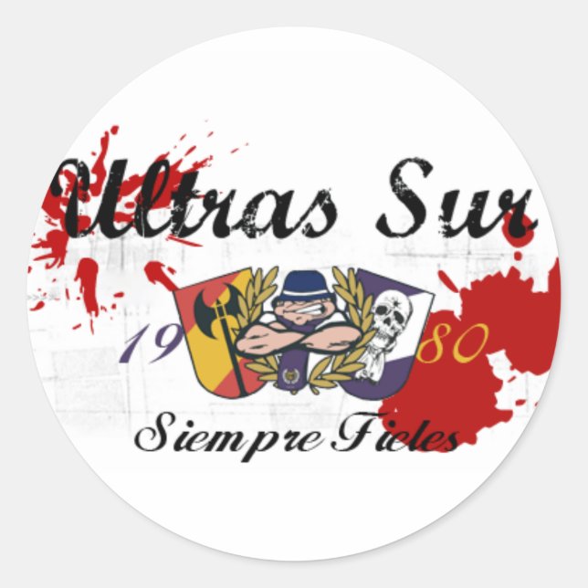 Sticker Rond ULTRASSUR ultras sur Real Madrid (Devant)