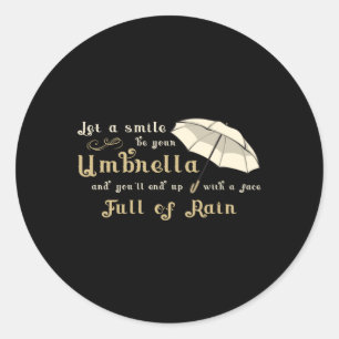 Sticker Rond Umbrella Cloud Pluie Météo Pluie Pluie Pluie Pluie