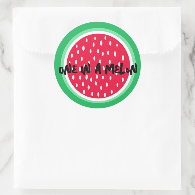 Sticker Rond Un à Melon (Sac)