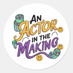 Sticker Rond Un acteur en devenir