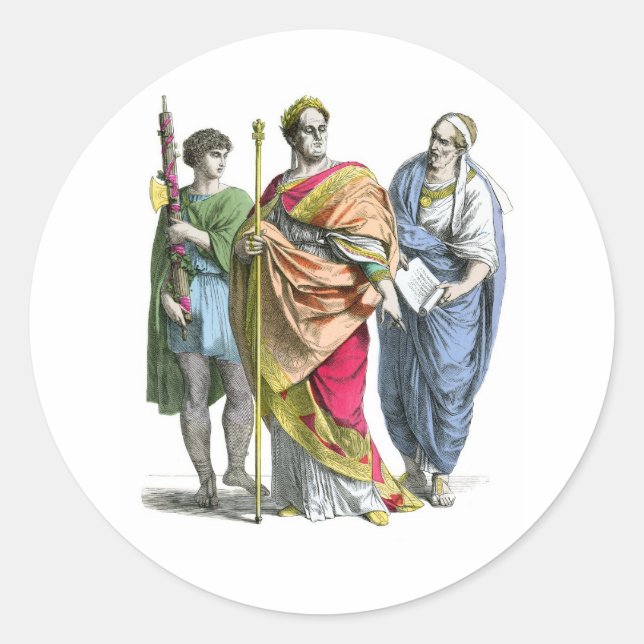 Sticker Rond Un ancien empereur romain (Devant)