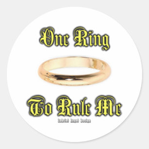 Sticker Rond Un anneau pour me gouverner