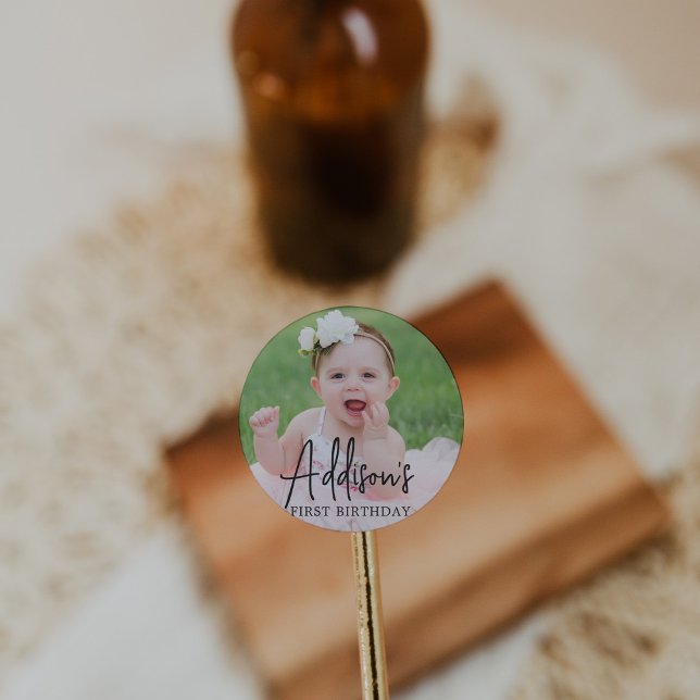 Sticker Rond UN anniversaire (Créateur téléchargé)