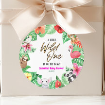 Un Baby shower animal tropical un peu sauvage