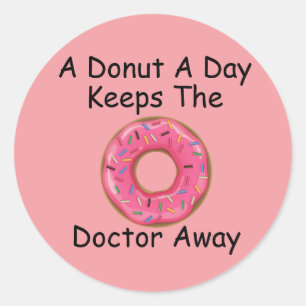 Sticker Rond Un beignet par jour