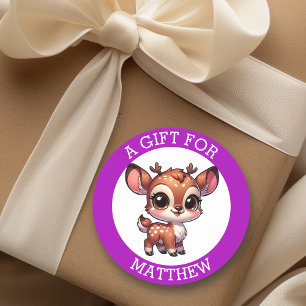 Sticker Rond Un Cadeau Personnalisé Pour Noël