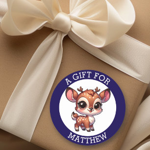 Sticker Rond Un Cadeau Personnalisé Pour Noël