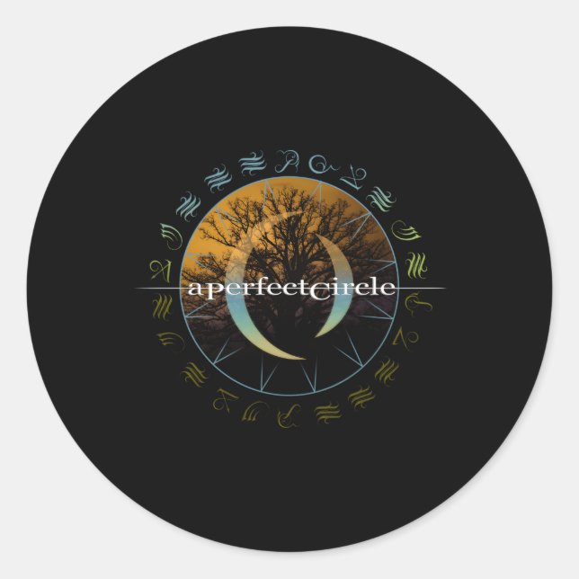 Sticker Rond Un Cercle parfait, Â€"Bois (Devant)
