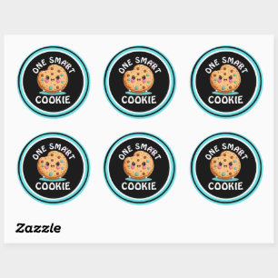 Sticker Rond Un cookie intelligent