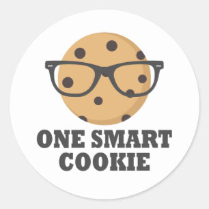 Sticker Rond Un cookie intelligent