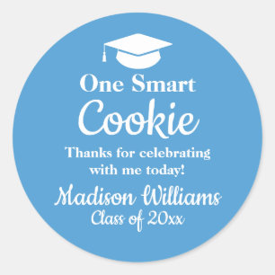 Sticker Rond Un cookie intelligent de remise des diplômes à emp