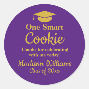 Sticker Rond Un cookie intelligent de remise des diplômes à emp