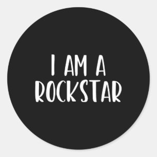 Sticker Rond Un costume d'Halloween Rockstar facile et drôle Ro