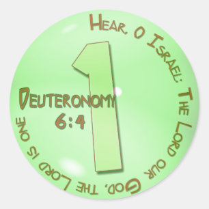 Sticker Rond UN Deutéronome 6:4 SHEMA