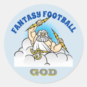 Sticker Rond Un DIEU du football d'imaginaire