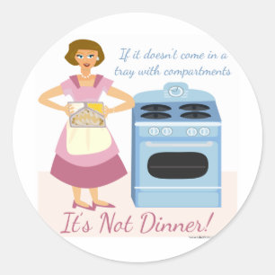 Sticker Rond Un dîner gelé signifie le dîner