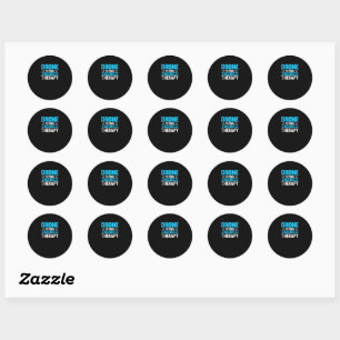 Sticker Rond Un Drone Vols Mieux Que La Thérapie