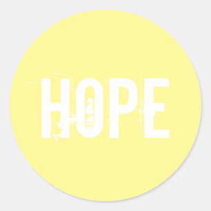 Sticker Rond Un espoir jaune vif