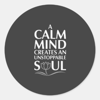 Sticker Rond Un esprit calme, un Lotus de l'âme imparable