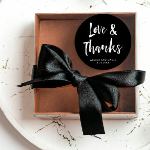 Sticker Rond Un esprit moderne   Mariage noir et blanc